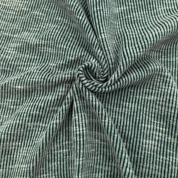 Knitted Fabric Cotton Fabric Wrinkle Resistant 4X2 Rib Bamboo Organic Cotton Spandex Knitted Fabric for Women Clothes Bamboo Fabric Cotton Fabric Textile Fabric