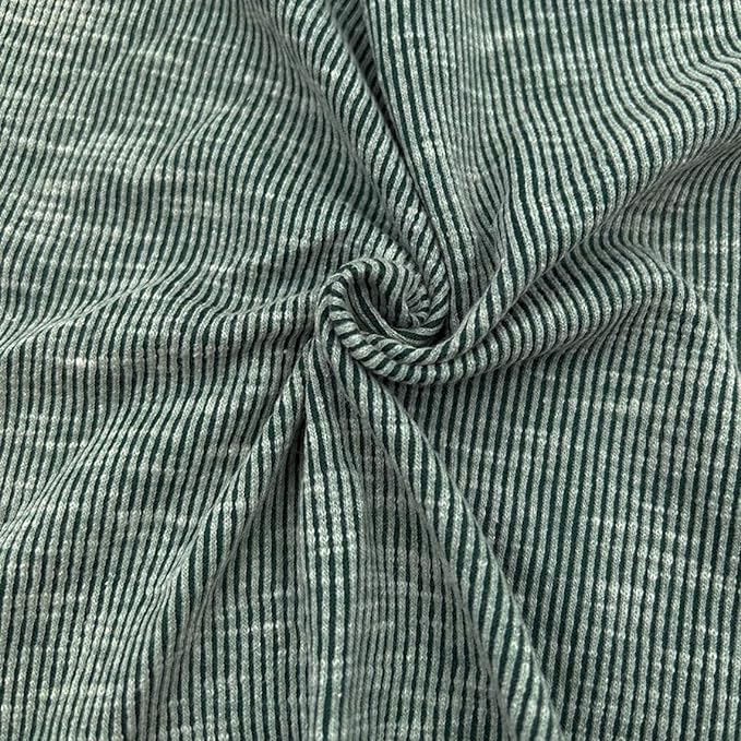 Knitted Fabric Cotton Fabric Wrinkle Resistant 4X2 Rib Bamboo Organic Cotton Spandex Knitted Fabric for Women Clothes Bamboo Fabric Cotton Fabric Textile Fabric