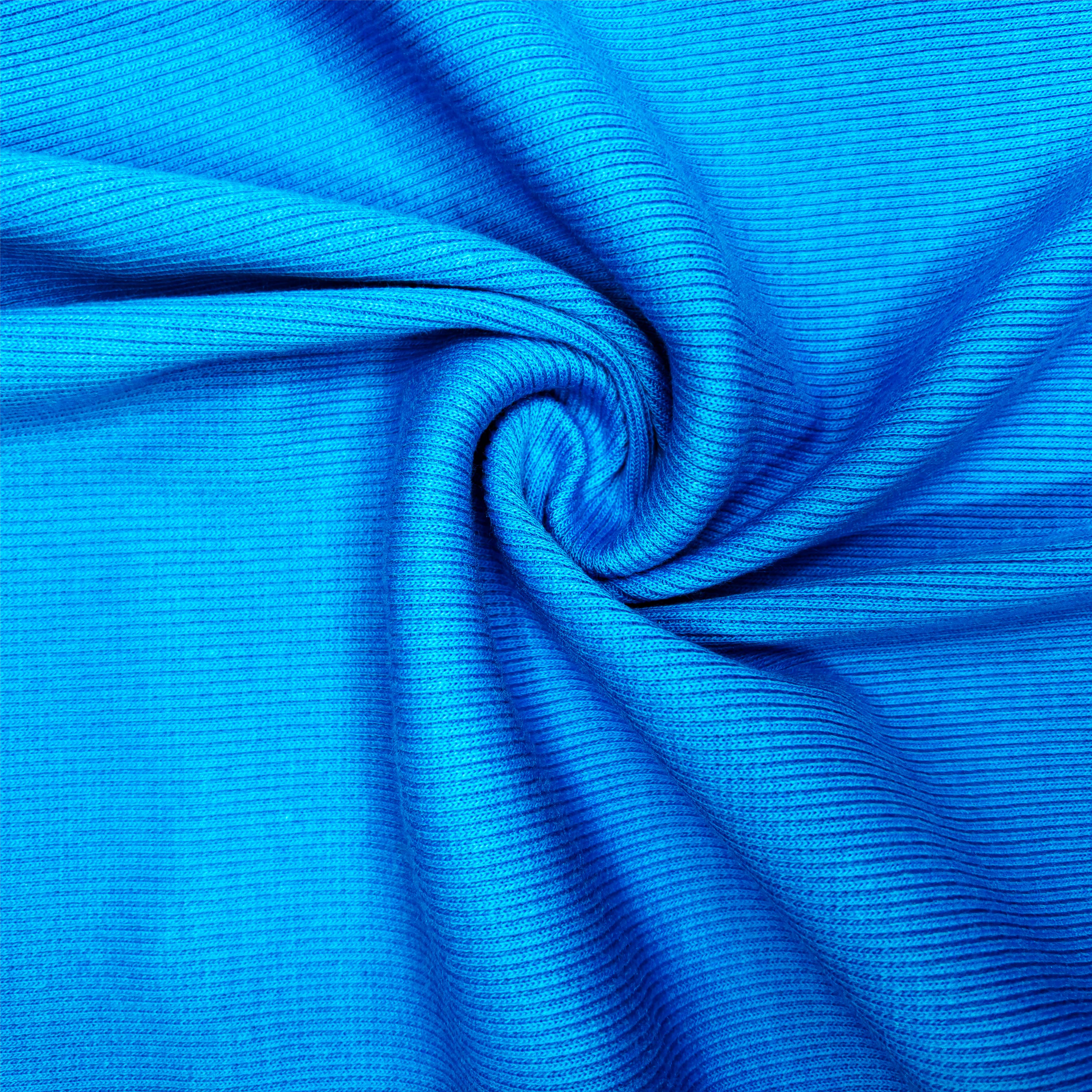 China Factories Poly Spandex Wide Dyed Ribbed Fabric Polyester Textured Rib Fabric