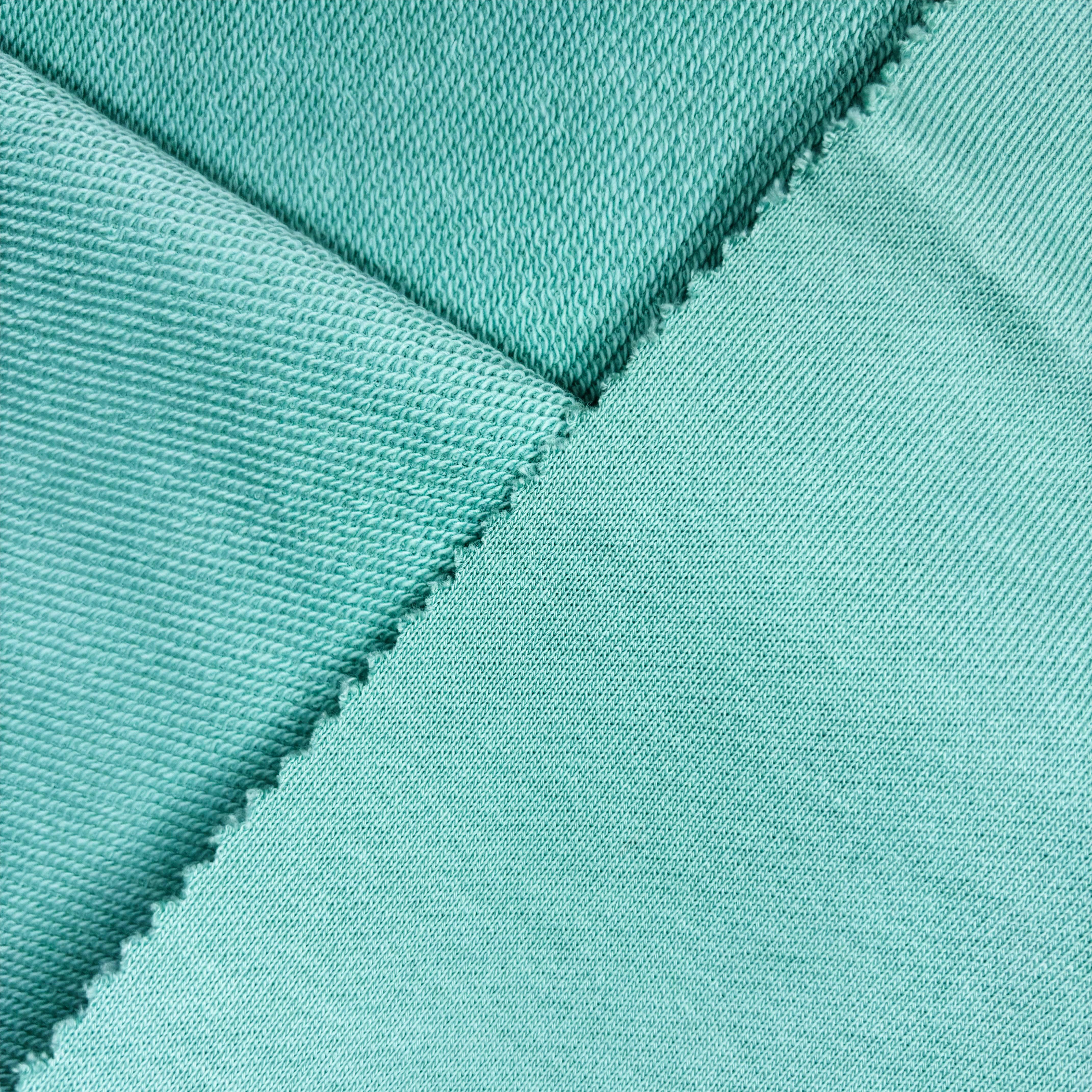 CVC Elastic Looped Fabric Cotton Polyester Spandex Terry Fabric for Garment Knitted Knitting Fabric