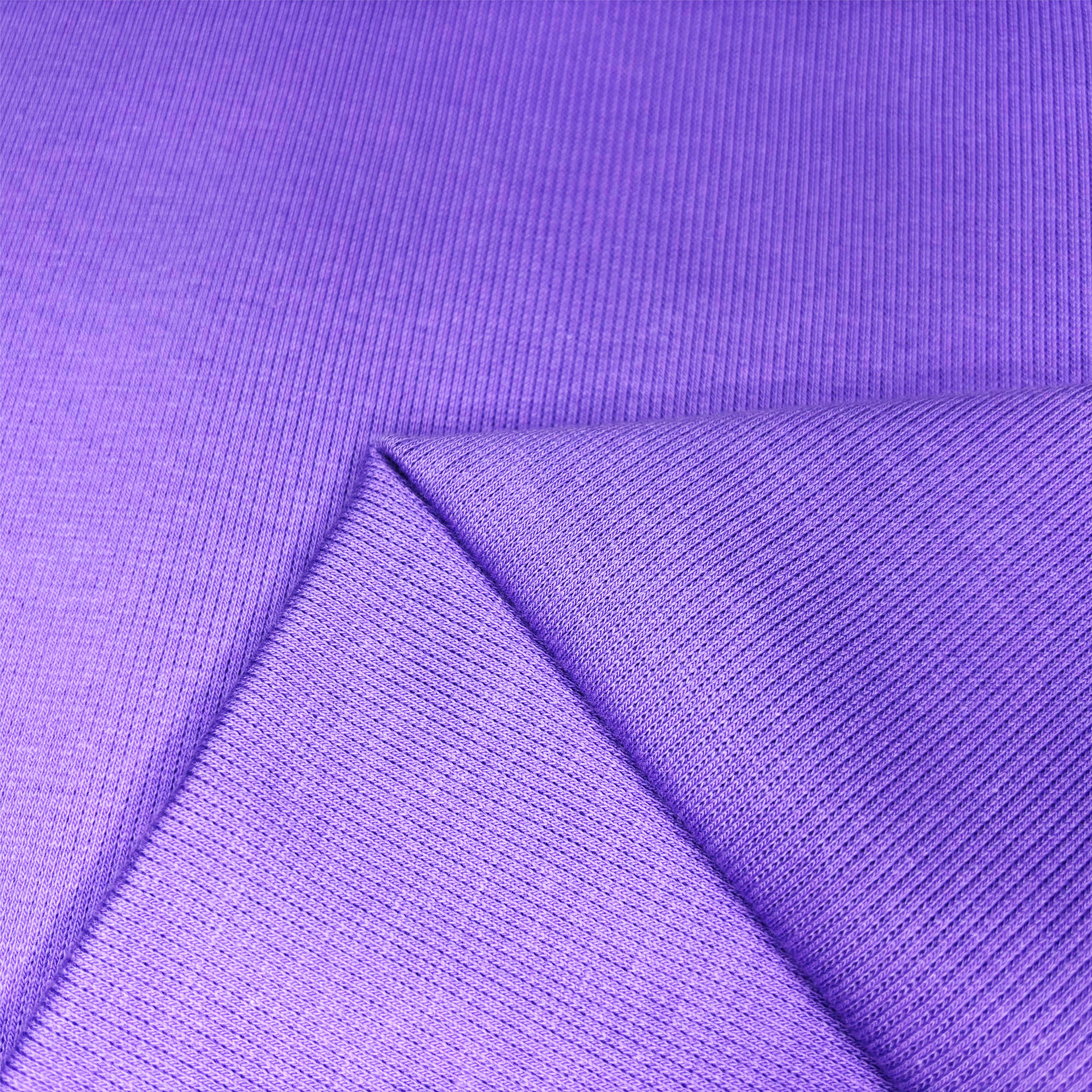 Popular Solid Color Jersey Polyester Spandex Ribbed Elastic Rib Knit Fabric