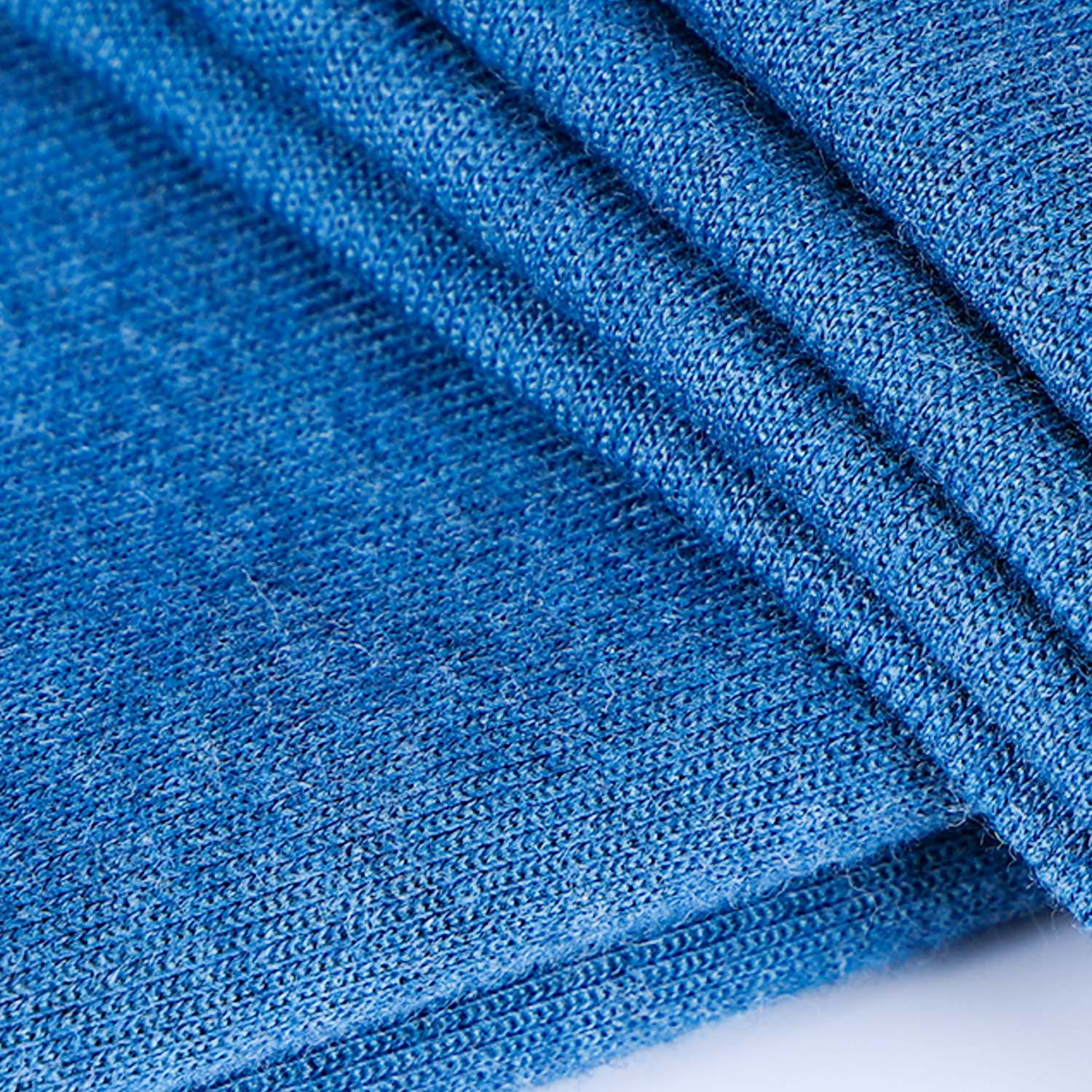 High Quality Cotton/Polyester Spandex Indigo Knit Denim Wholesale Knitted Fabric for Apparel 