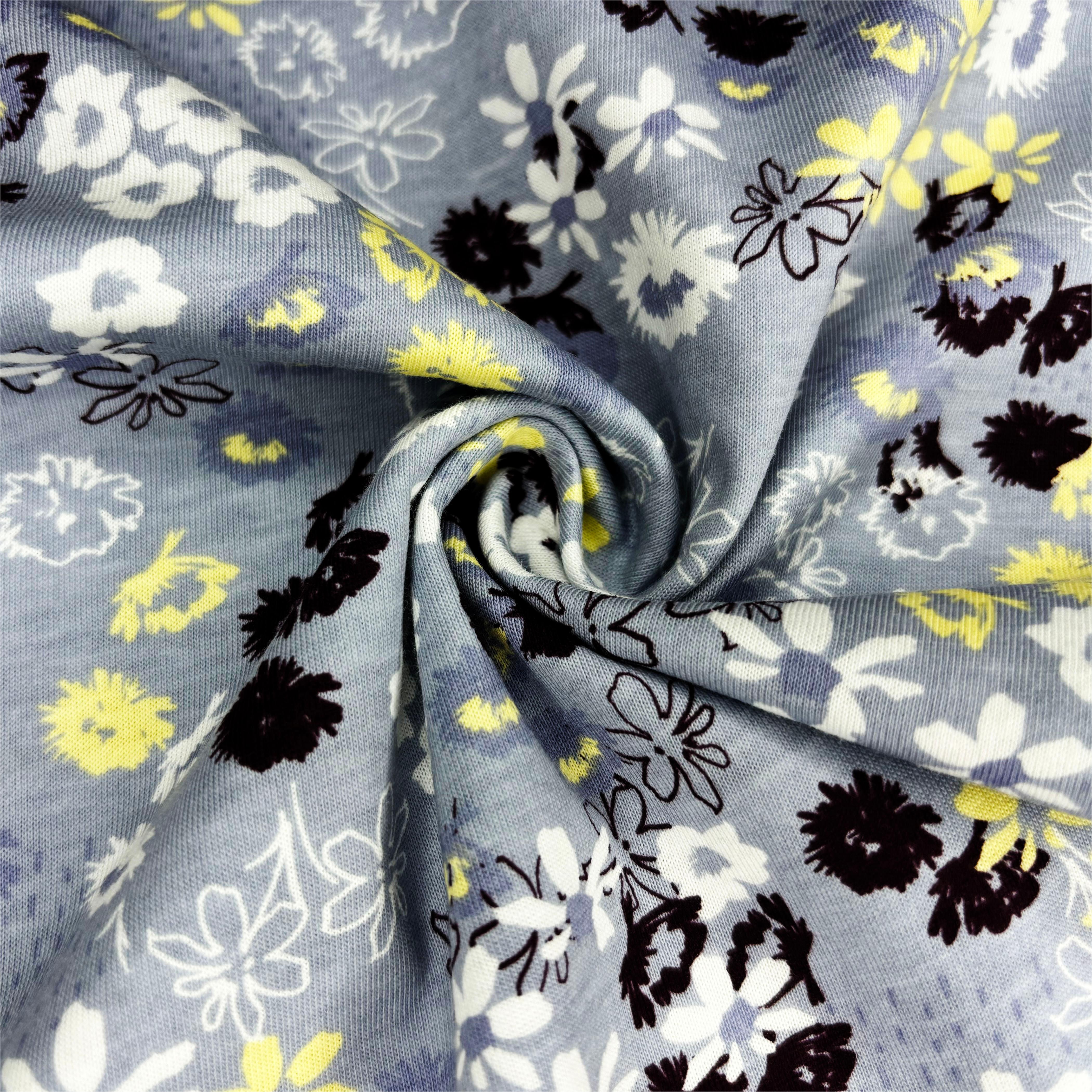 Print Fabric Polyester Spandex Blend Stretch Printed Fabric for Dress